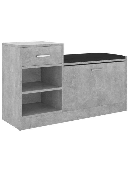 Batų suoliukas, betono pilkos spalvos, 94,5x31x57cm, MDP