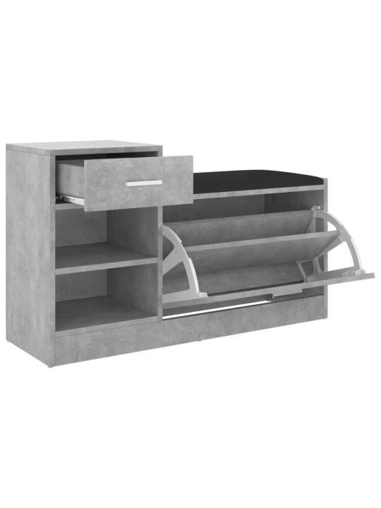 Batų suoliukas, betono pilkos spalvos, 94,5x31x57cm, MDP