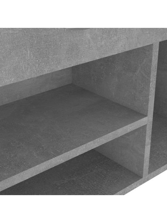 Batų suoliukas su pagalvėle, betono pilkas, 104x30x49cm, MDP