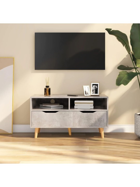 Televizoriaus spintelė, betono, 90x40x48,5cm, apdirbta mediena