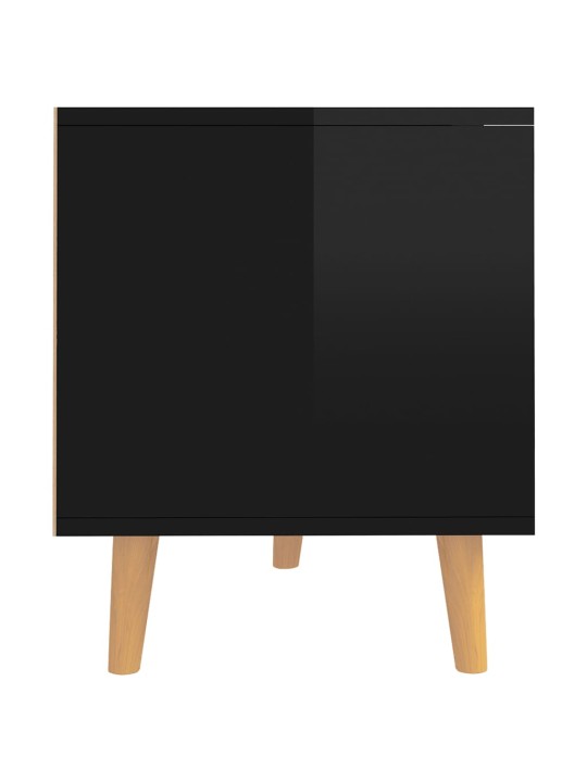 Televizoriaus spintelė, juoda, 90x40x48,5cm, mediena, blizgi