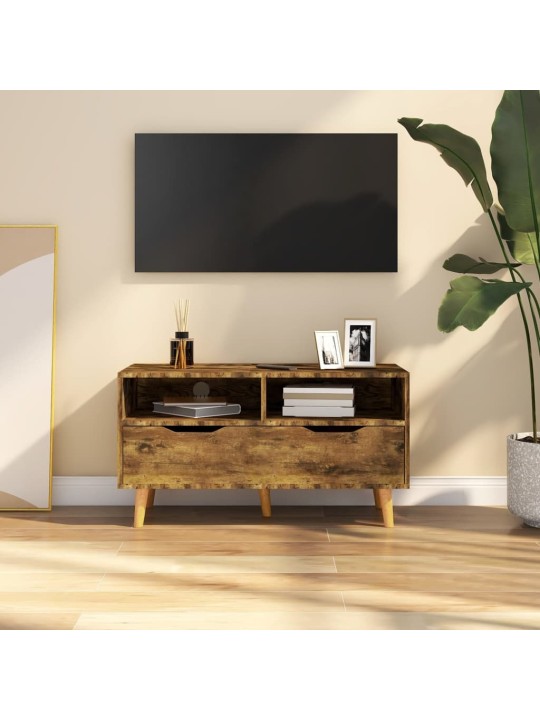 Televizoriaus spintelė, dūminė, 90x40x48,5cm, apdirbta mediena