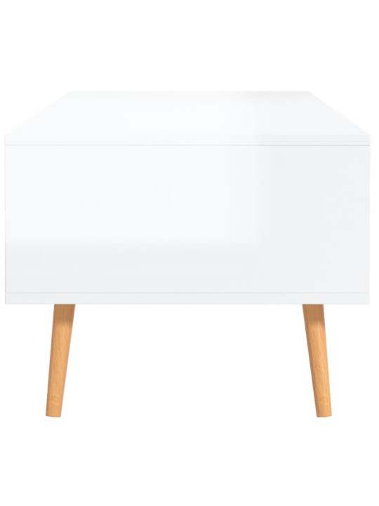 Kavos staliukas, baltos spalvos, 100x49,5x43cm, MDP, blizgus
