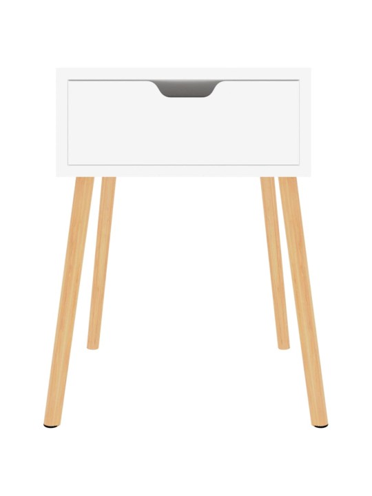 Naktinės spintelės, 2vnt., baltos spalvos, 40x40x56cm, MDP