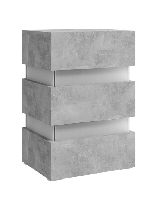 Naktinė spintelė su LED apšvietimu, pilka, 45x35x67cm, mediena