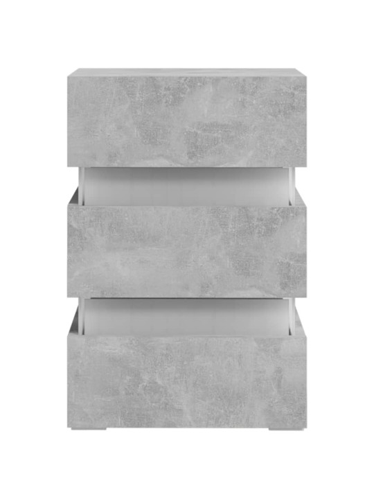Naktinė spintelė su LED apšvietimu, pilka, 45x35x67cm, mediena