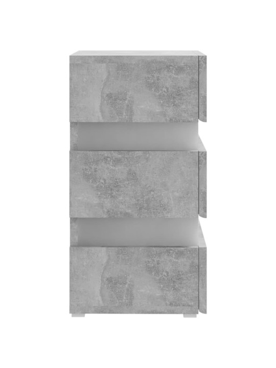 Naktinė spintelė su LED apšvietimu, pilka, 45x35x67cm, mediena