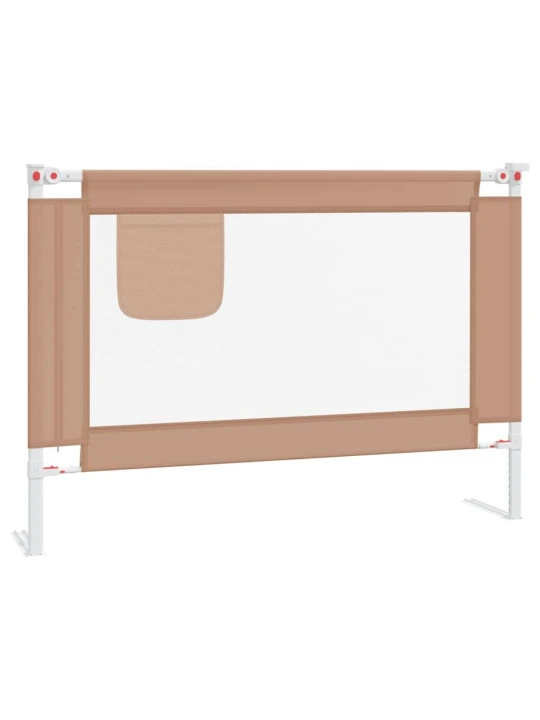 Apsauginis turėklas vaiko lovai, taupe, 90x25cm, audinys
