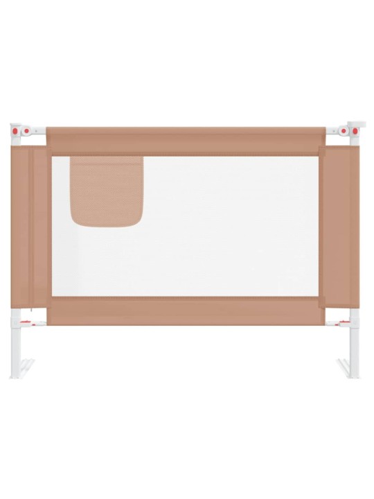 Apsauginis turėklas vaiko lovai, taupe, 90x25cm, audinys