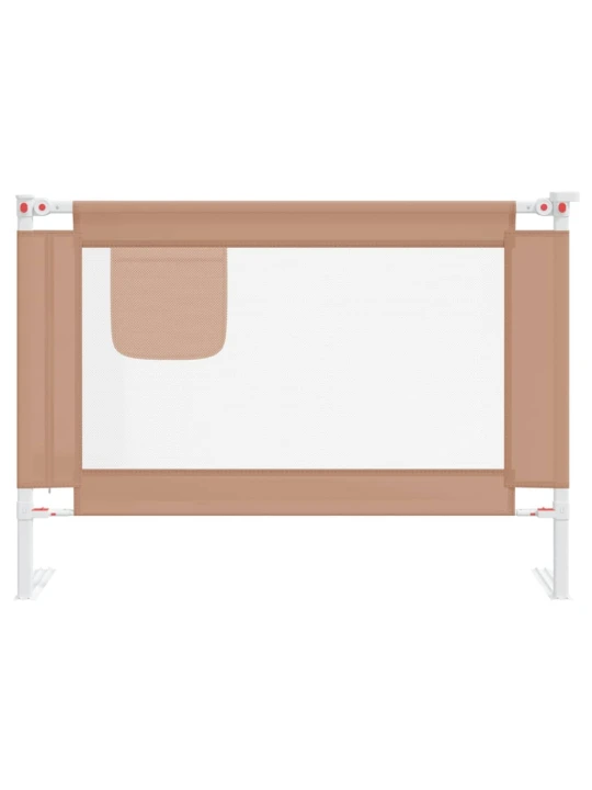 Apsauginis turėklas vaiko lovai, taupe, 90x25cm, audinys