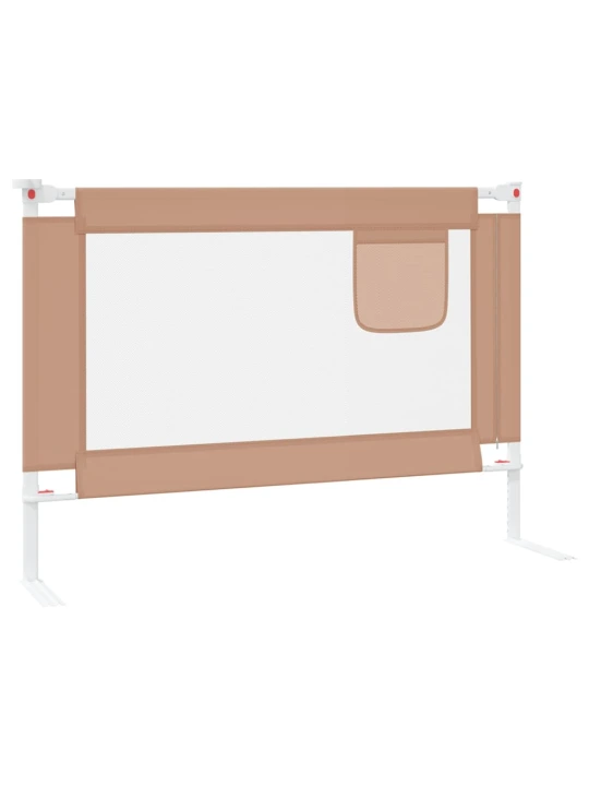 Apsauginis turėklas vaiko lovai, taupe, 90x25cm, audinys