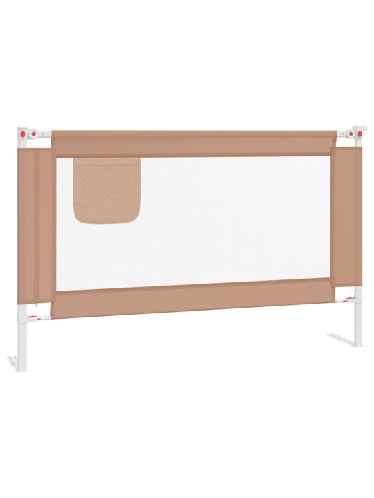 Apsauginis turėklas vaiko lovai, taupe, 120x25cm, audinys