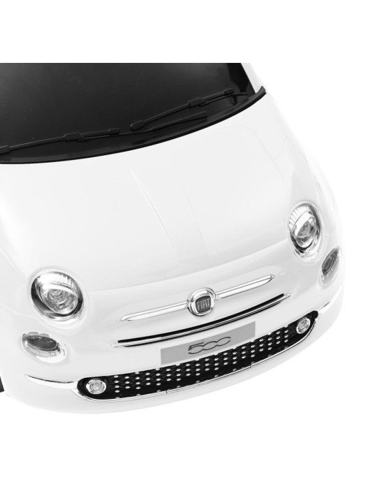 Elektrinis vaikiškas automobilis Fiat 500, baltos spalvos