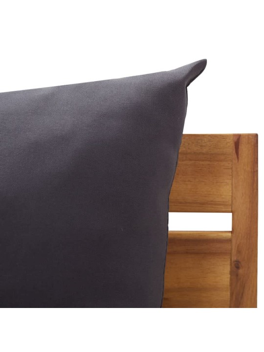 Dvivietė sodo sofa su pagalvėlėmis, akacijos medienos masyvas