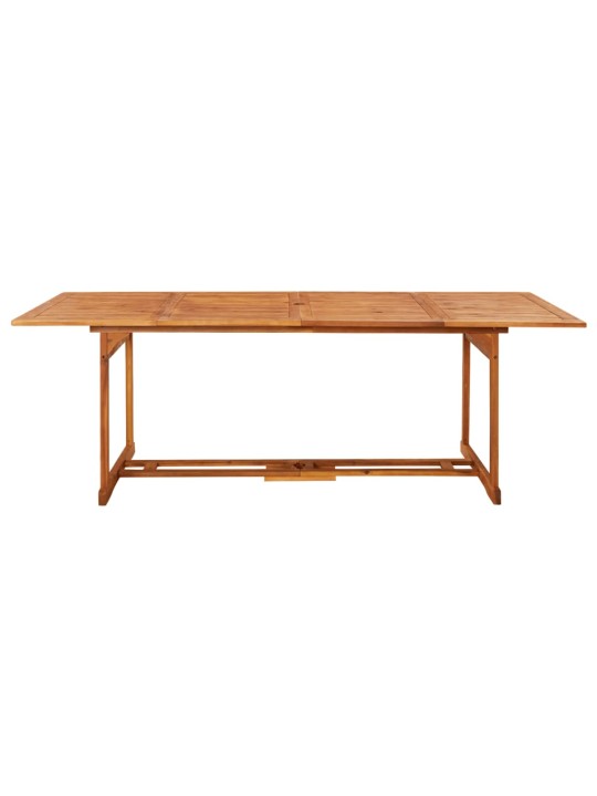 Sodo valgomojo stalas, 220x90x75 cm, akacijos medienos masyvas