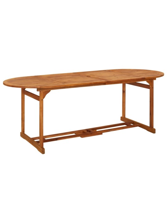 Sodo valgomojo stalas, 220x90x75 cm, akacijos medienos masyvas