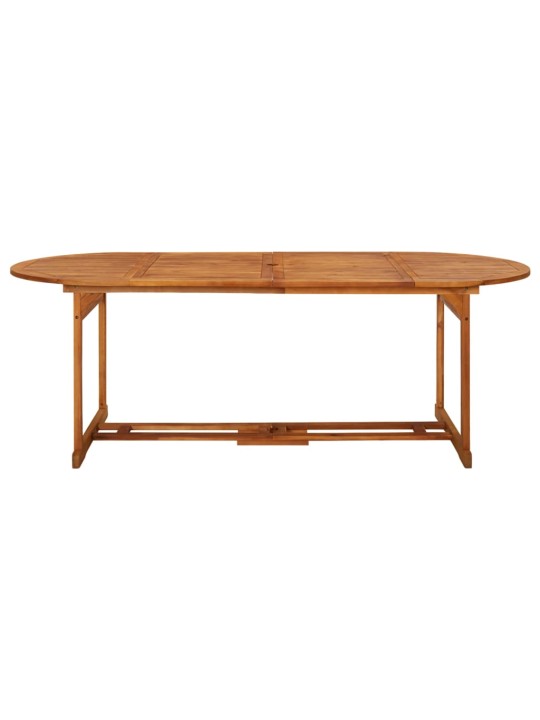 Sodo valgomojo stalas, 220x90x75 cm, akacijos medienos masyvas