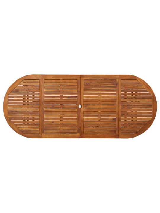 Sodo valgomojo stalas, 220x90x75 cm, akacijos medienos masyvas