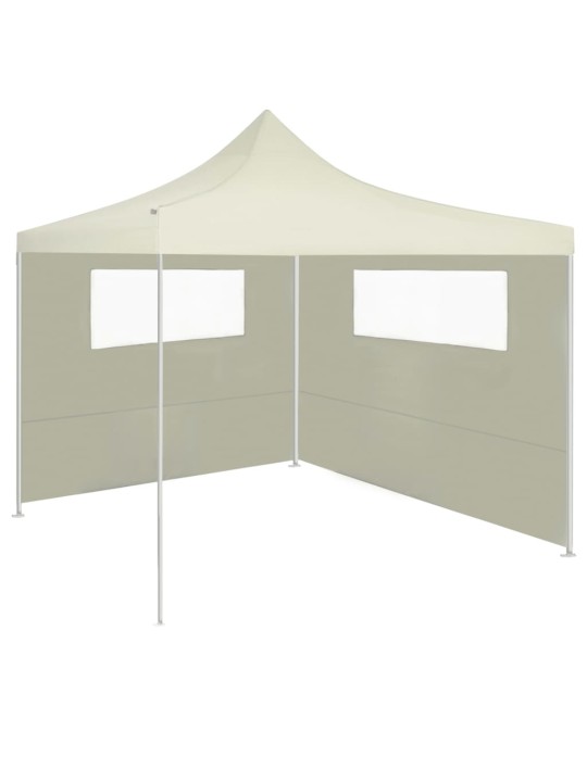 Šoninė pavėsinės siena su langais, kreminės spalvos, 6x2m