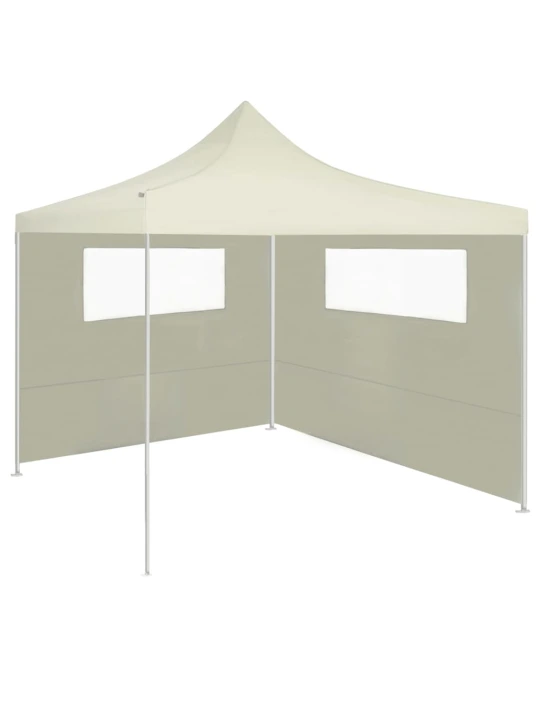 Šoninė pavėsinės siena su langais, kreminės spalvos, 6x2m