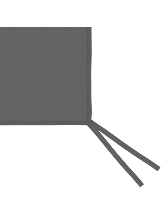 Šoninė pavėsinės siena su langais, antracito spalvos, 6x2m