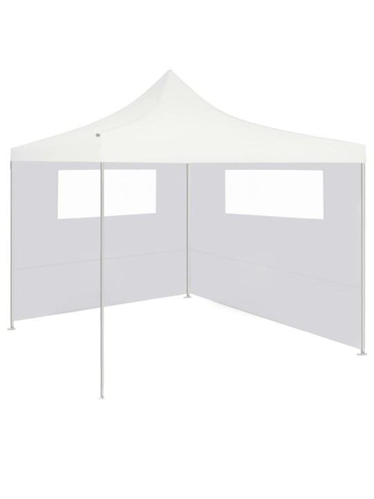 Šoninė pavėsinės siena su langais, baltos spalvos, 6x2m