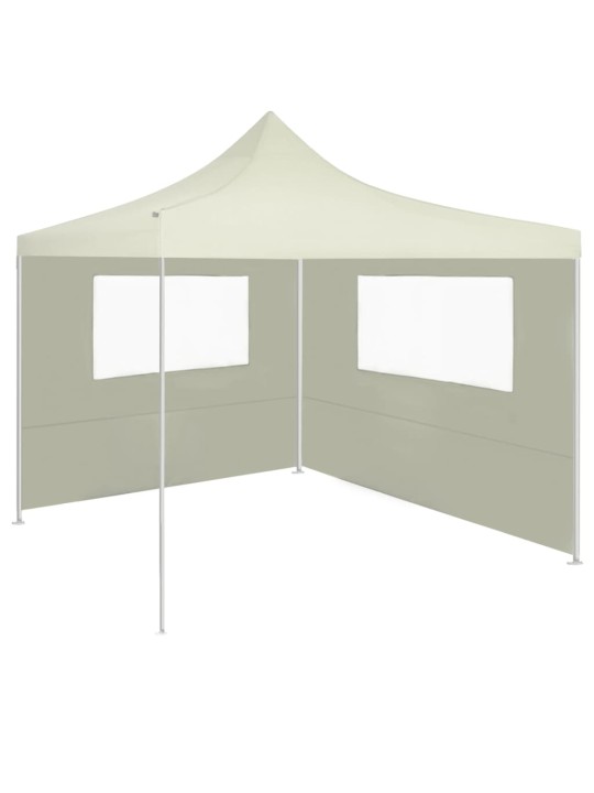 Šoninė pavėsinės siena su langais, kreminės spalvos, 4x2m