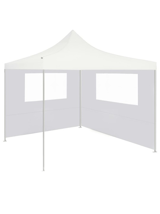 Šoninė pavėsinės siena su langais, baltos spalvos, 4x2m