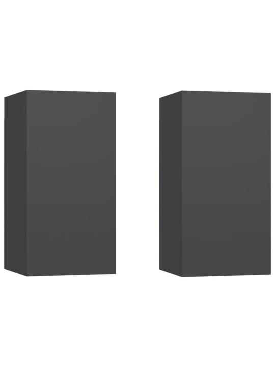 Televizoriaus spintelės, 2vnt., pilkos, 30,5x30x60cm, MDP