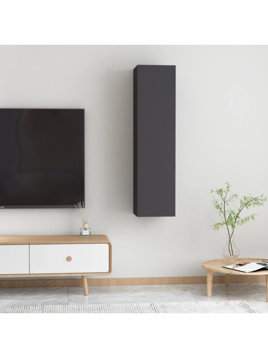 Televizoriaus spintelės, 2vnt., pilkos, 30,5x30x60cm, MDP