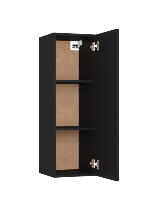Televizoriaus spintelės, 2vnt., juodos, 30,5x30x90cm, MDP