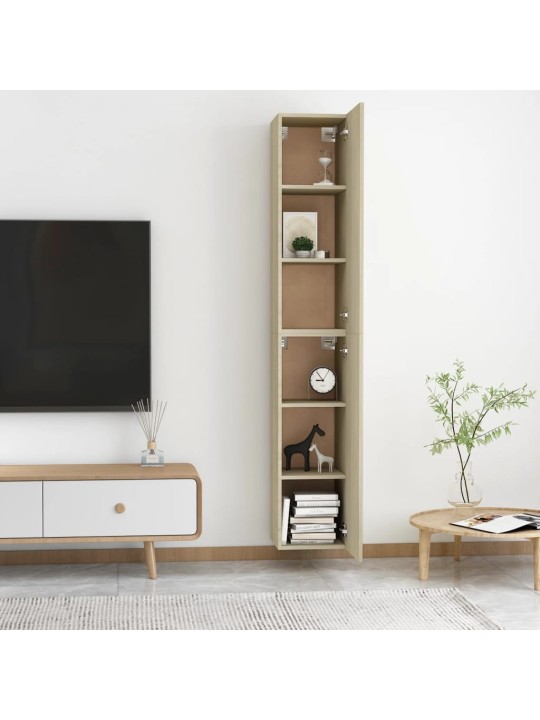 Televizoriaus spintelės, 2vnt., ąžuolo sp., 30,5x30x90cm, MDP