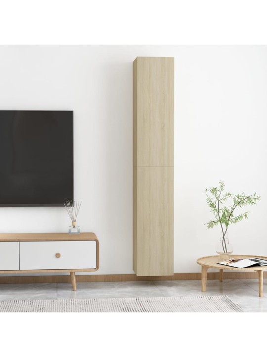 Televizoriaus spintelės, 2vnt., ąžuolo sp., 30,5x30x90cm, MDP