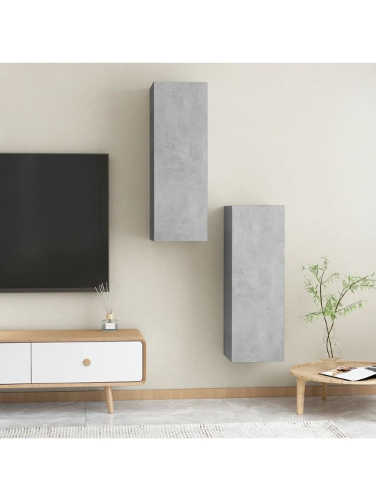 Televizoriaus spintelės, 2vnt., betono sp., 30,5x30x90cm, MDP