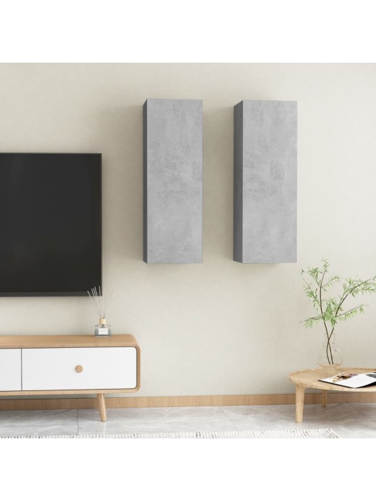 Televizoriaus spintelės, 2vnt., betono sp., 30,5x30x90cm, MDP