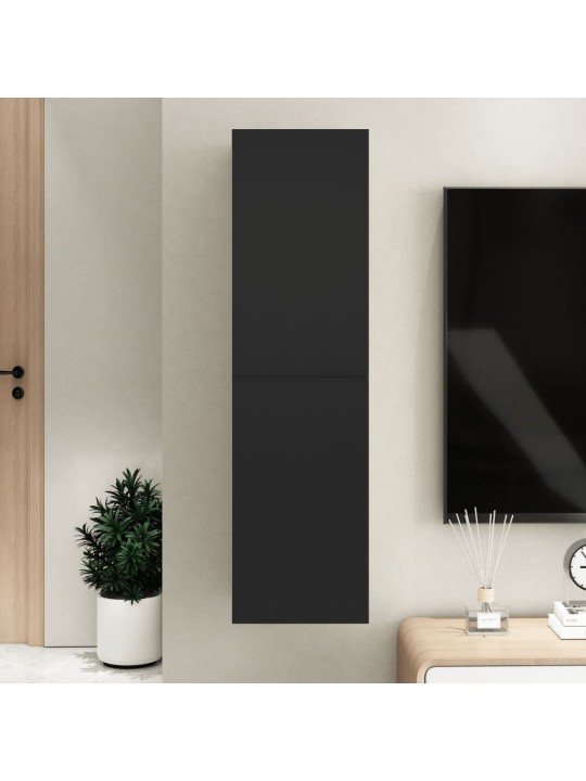 Televizoriaus spintelė, juodos spalvos, 30,5x30x110cm, MDP