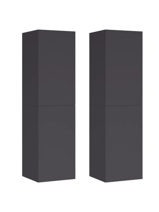 Televizoriaus spintelės, 2vnt., pilkos, 30,5x30x100cm, MDP