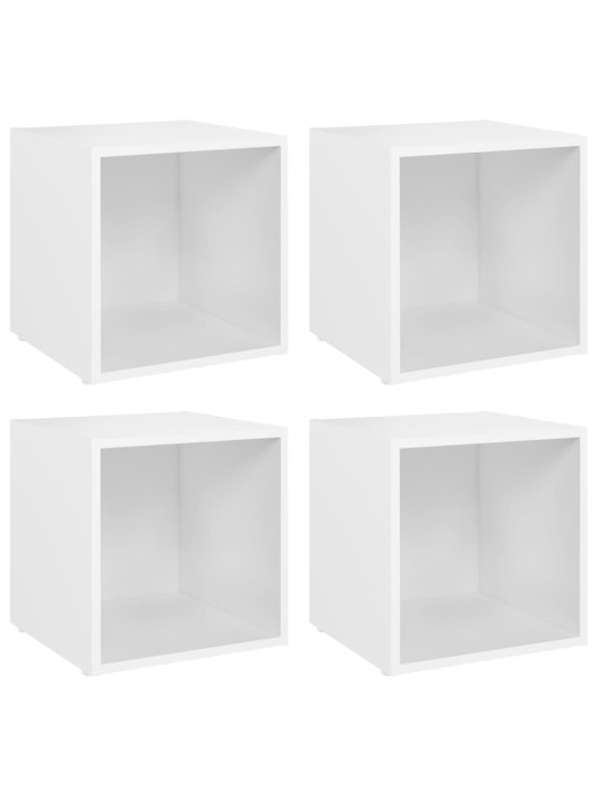 Televizoriaus spintelės, 4vnt., baltos, 37x35x37cm, MDP