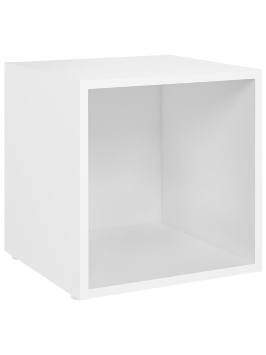 Televizoriaus spintelės, 4vnt., baltos, 37x35x37cm, MDP