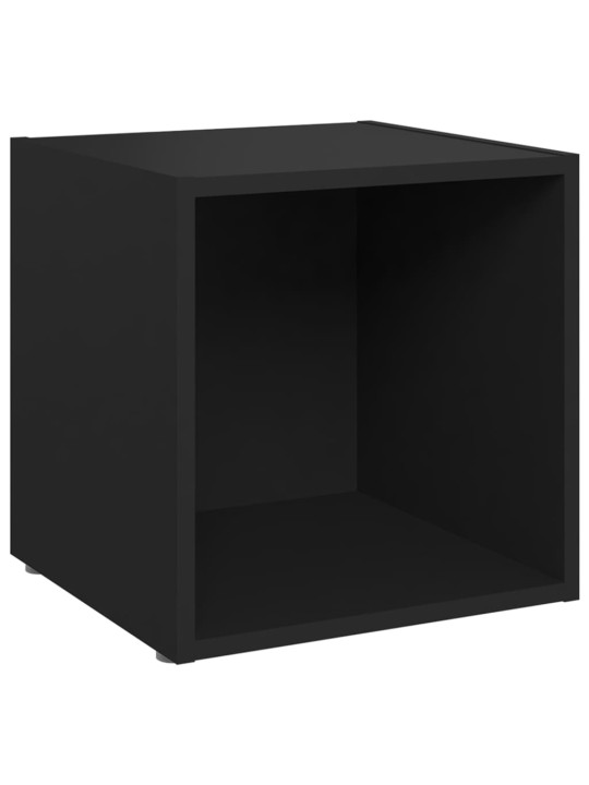 Televizoriaus spintelės, 4vnt., juodos, 37x35x37cm, MDP