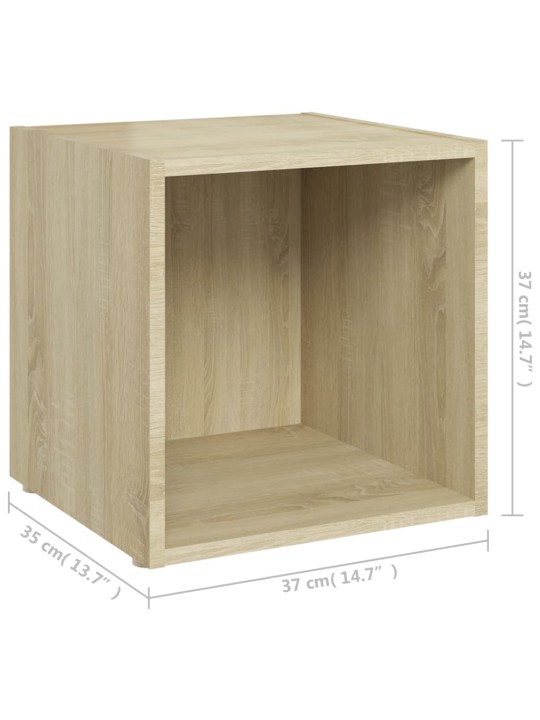 Televizoriaus spintelės, 4vnt., ąžuolo, 37x35x37cm, MDP
