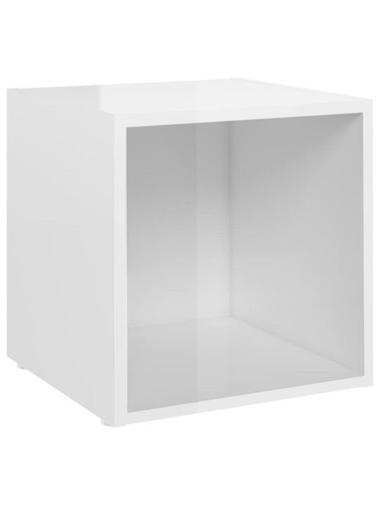 Televizoriaus spintelės, 4vnt., baltos, 37x35x37cm, MDP