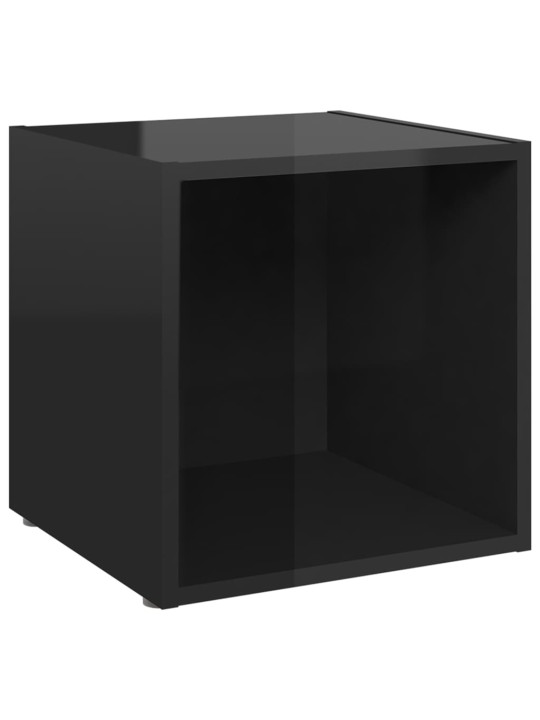 Televizoriaus spintelės, 4vnt., juodos, 37x35x37cm, MDP