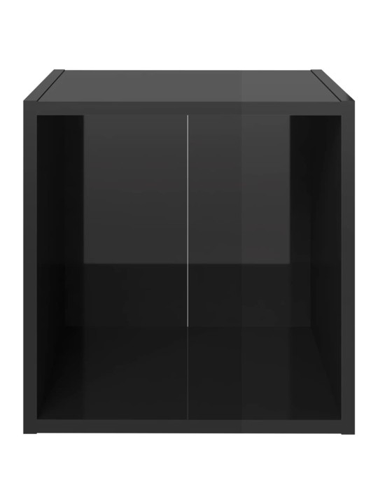 Televizoriaus spintelės, 4vnt., juodos, 37x35x37cm, MDP