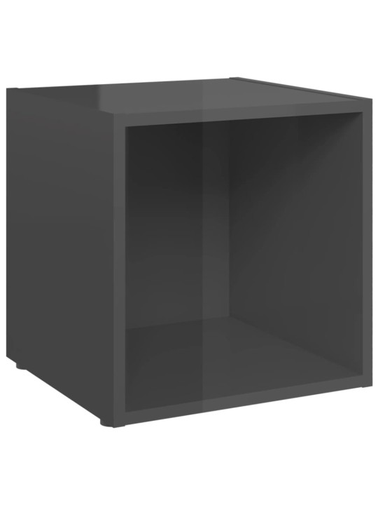 Televizoriaus spintelės, 2vnt., pilkos, 37x35x37cm, MDP