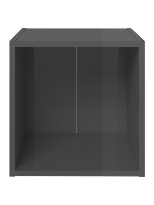Televizoriaus spintelės, 4vnt., pilkos, 37x35x37cm, MDP