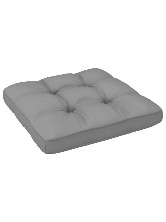 Kampinė sodo sofa su pilkomis pagalvėlėmis, pušies masyvas