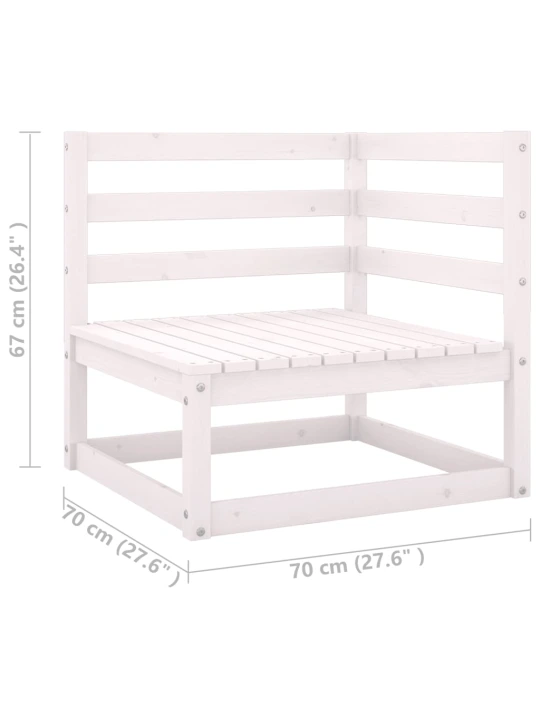 Kampinė sodo sofa su antracito pagalvėlėmis, pušies masyvas