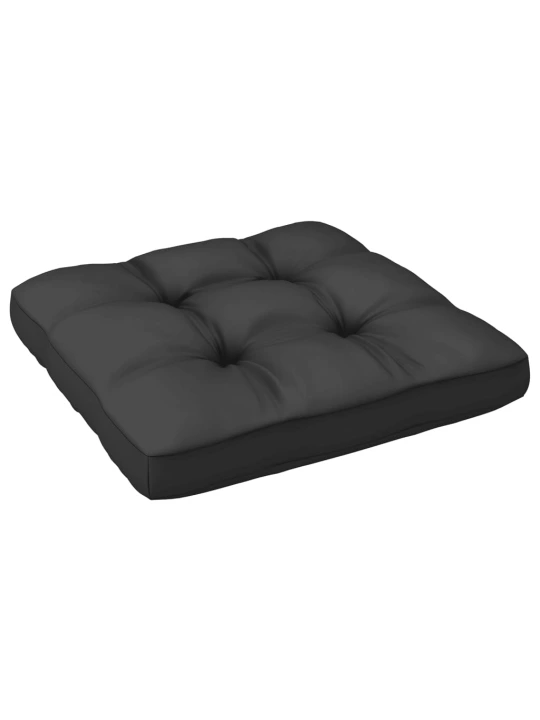 Kampinė sodo sofa su antracito pagalvėlėmis, pušies masyvas