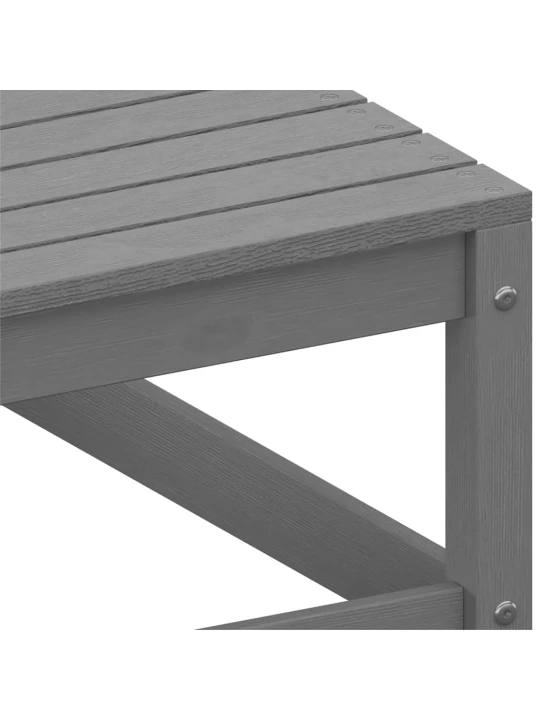 Kampinė sodo sofa su antracito pagalvėlėmis, pušies masyvas